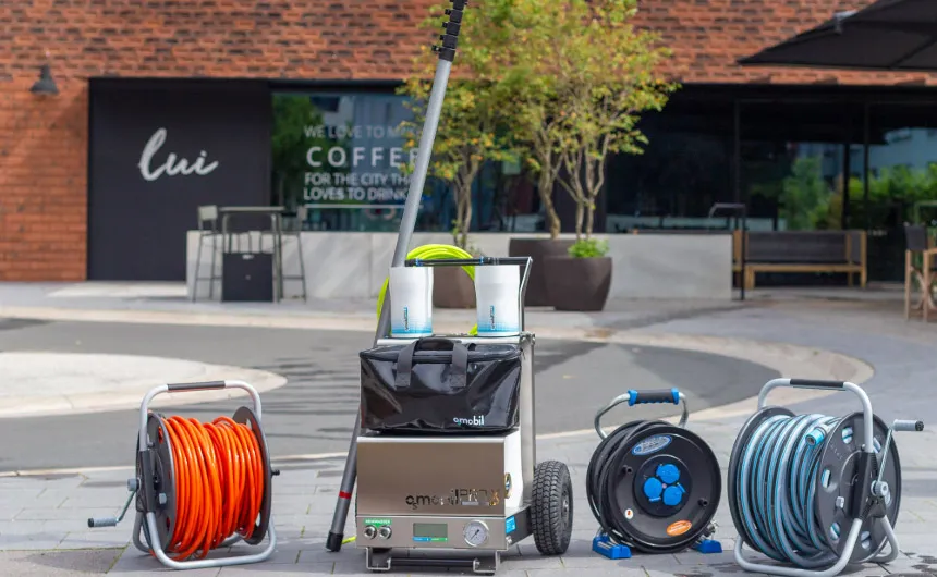 Een deel van een compleet systeem staat voor een café