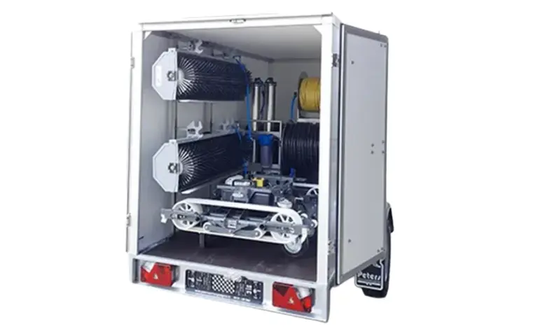 Système complet hyCleaner dans une remorque